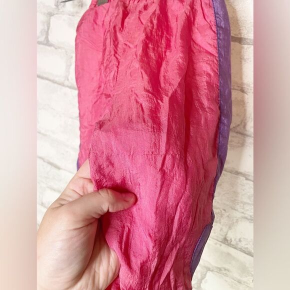 Toddler’s 12m Vintage 80’s Y2K Nylon Track Pant Pantaloons Pink and Purple - Picture 8 of 8